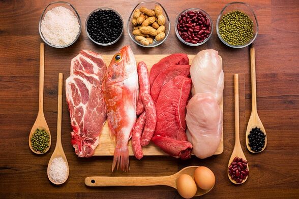 vlees- en visproducten zijn geïndiceerd voor prostatitis